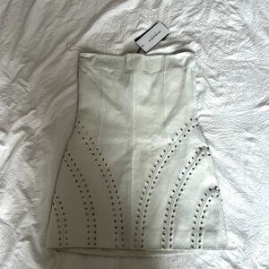 NWT RETROFETE EMBELLISHED LEATHER DRESS